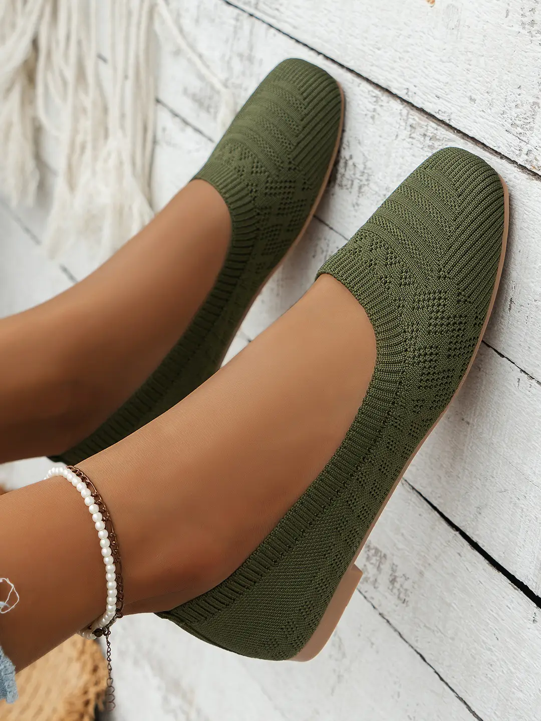 Versatile 2025 Summer Casual Comfortable High-Heeled Slip-On Breathable Fly-Knit Soft-Soled Shoes — feature 15