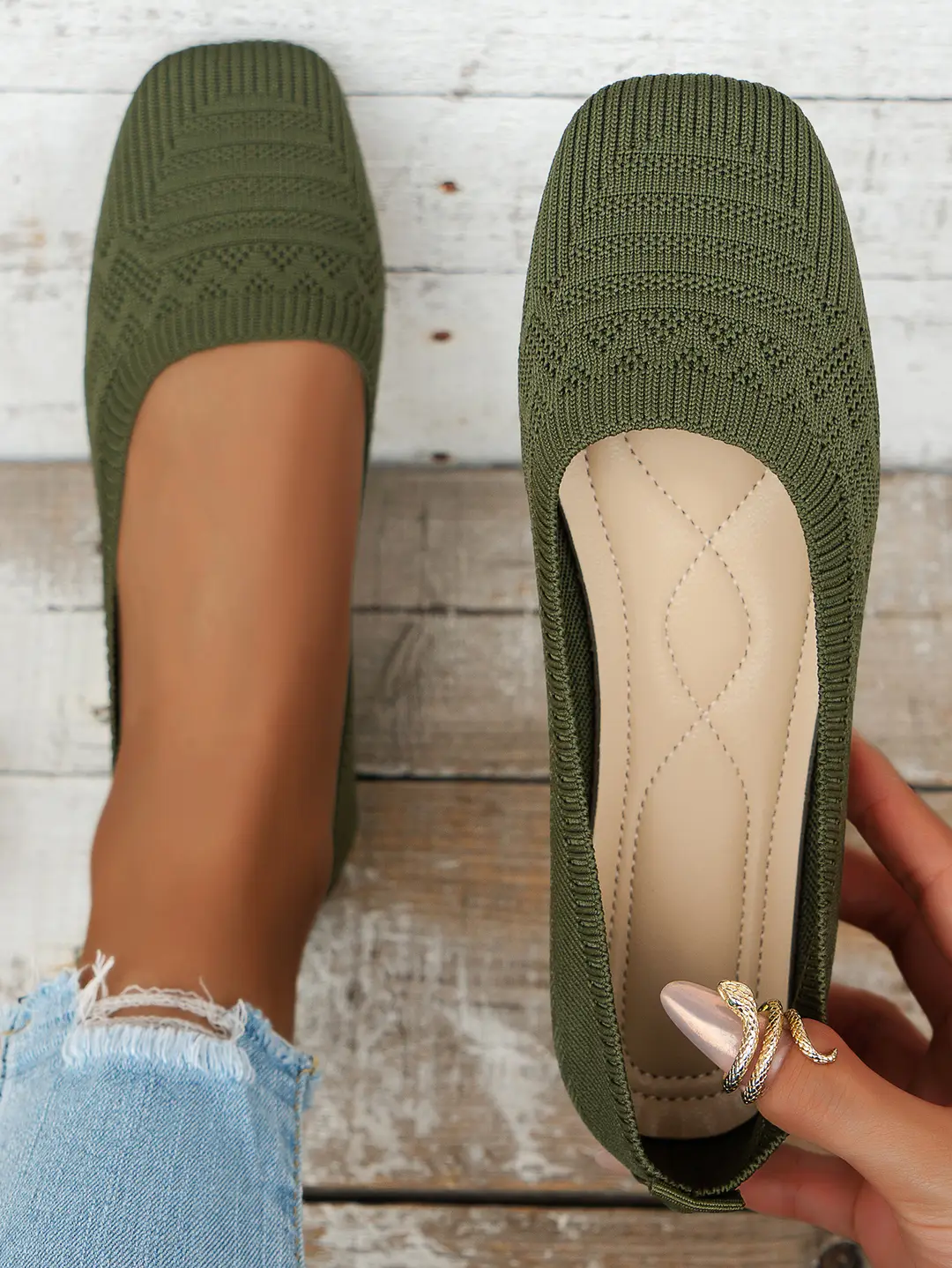 Versatile 2025 Summer Casual Comfortable High-Heeled Slip-On Breathable Fly-Knit Soft-Soled Shoes — feature 16
