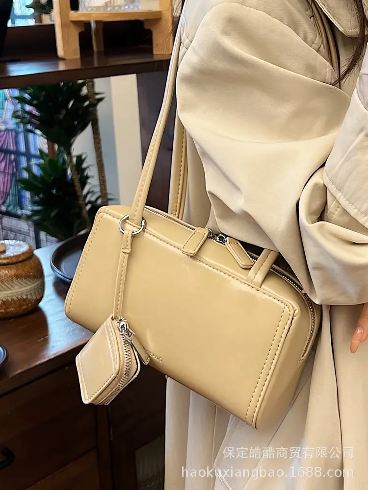 Women's Retro Satchel Shoulder Bag Brown Leather 2025 - Image 7