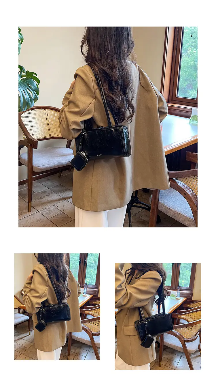 Women's Retro Satchel Shoulder Bag Brown Leather 2025 — feature 12