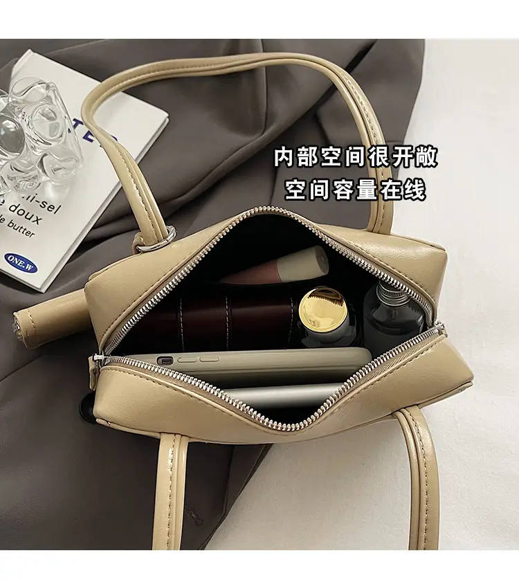 Women's Retro Satchel Shoulder Bag Brown Leather 2025 — feature 9