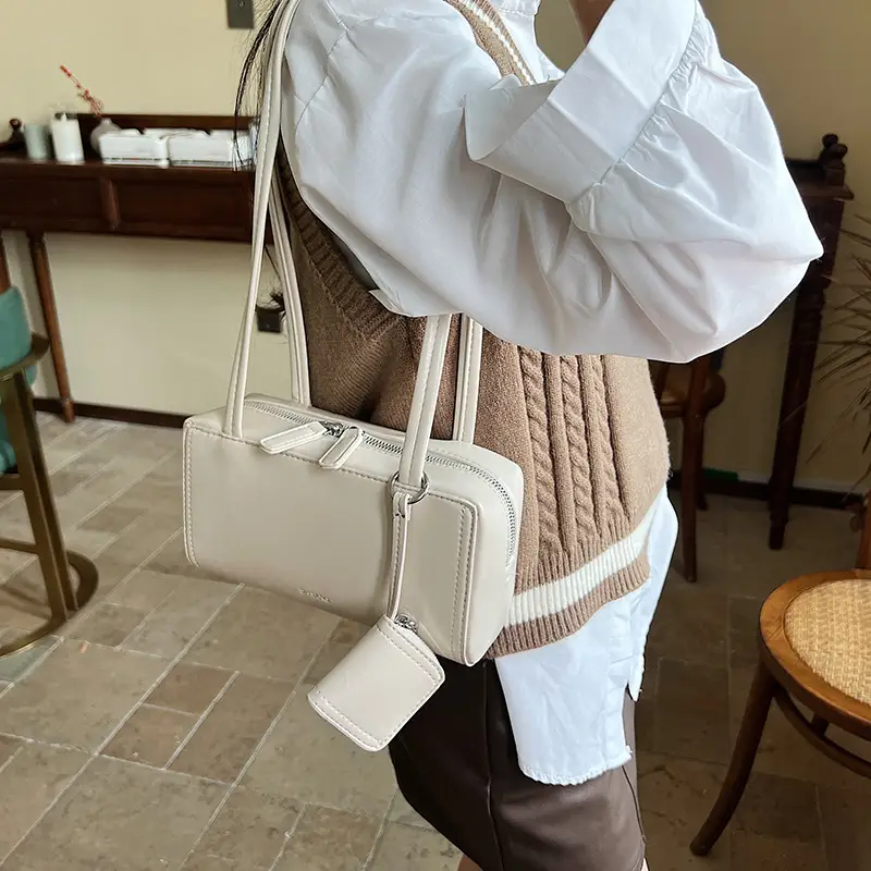 Women's Retro Satchel Shoulder Bag Brown Leather 2025 - Image 2