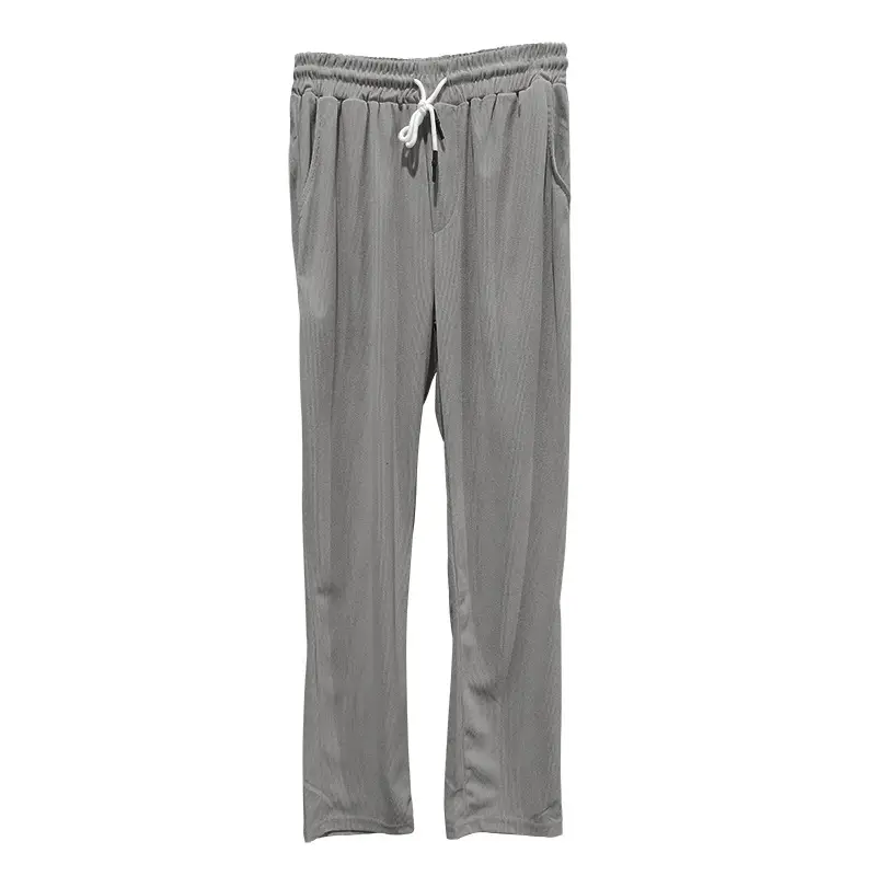 Men Grey Loose Straight Corduroy Pants American Oversize — feature 19
