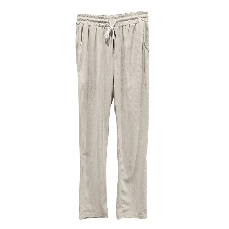Men Grey Loose Straight Corduroy Pants American Oversize — feature 24