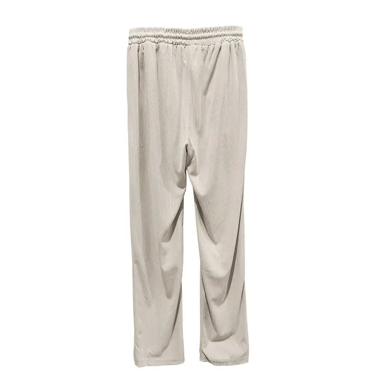 Men Grey Loose Straight Corduroy Pants American Oversize — feature 25