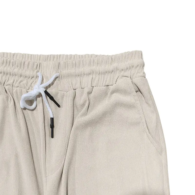 Men Grey Loose Straight Corduroy Pants American Oversize — feature 26