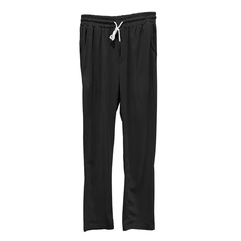 Men Grey Loose Straight Corduroy Pants American Oversize — feature 9
