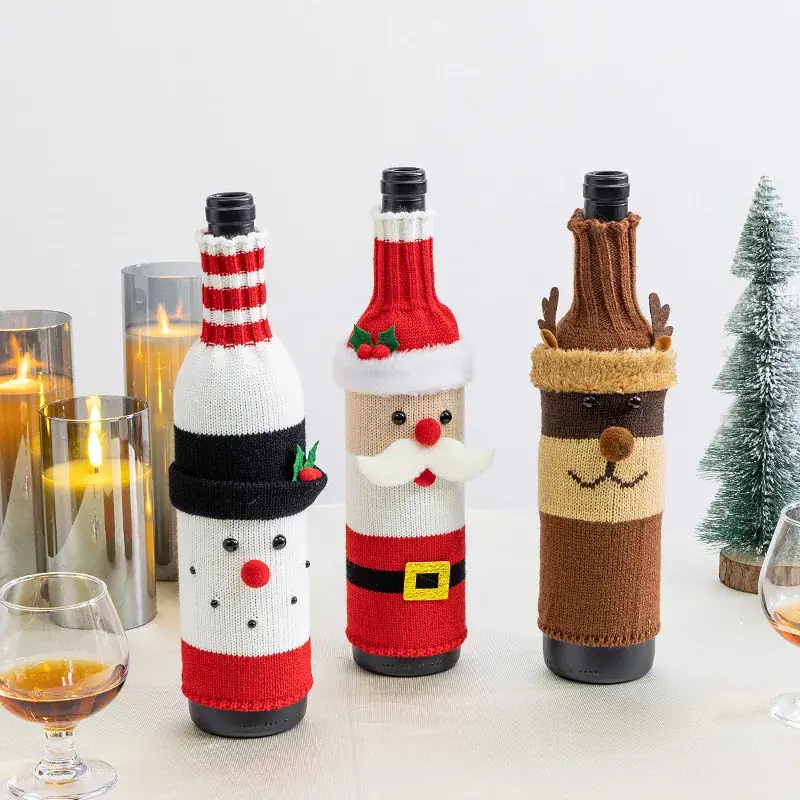 Cross-Country Christmas Bottle Set with Snowman & Snowman Designs - Image 6
