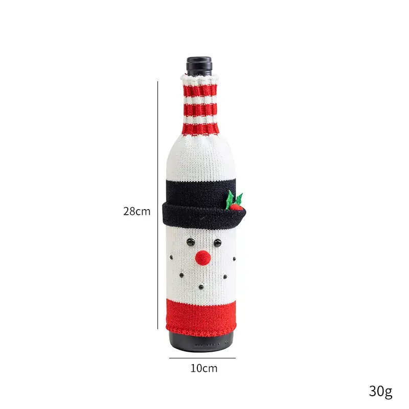 Cross-Country Christmas Bottle Set with Snowman & Snowman Designs - Image 2