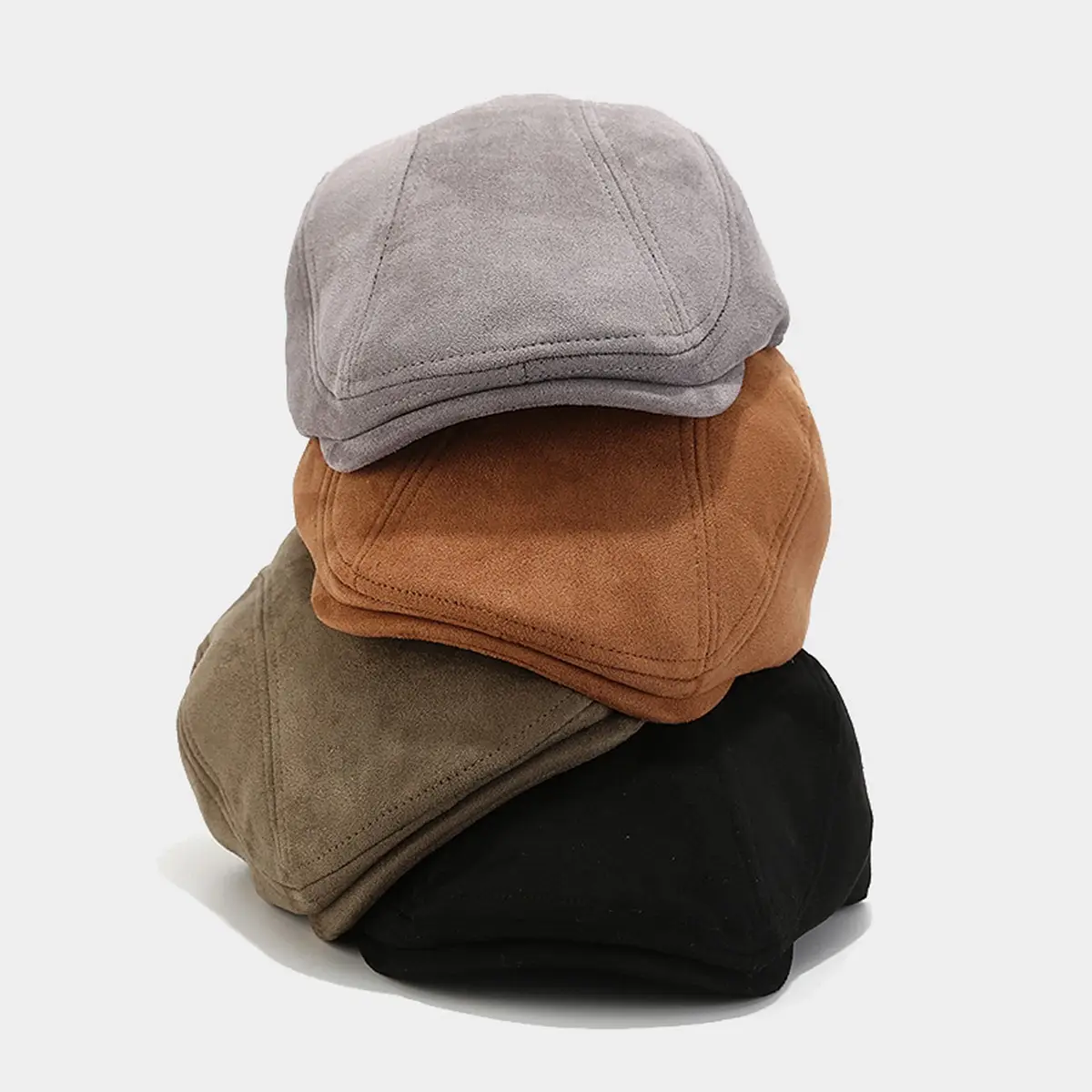 Men's Suede Forward Cap Autumn Warm British - Image 5
