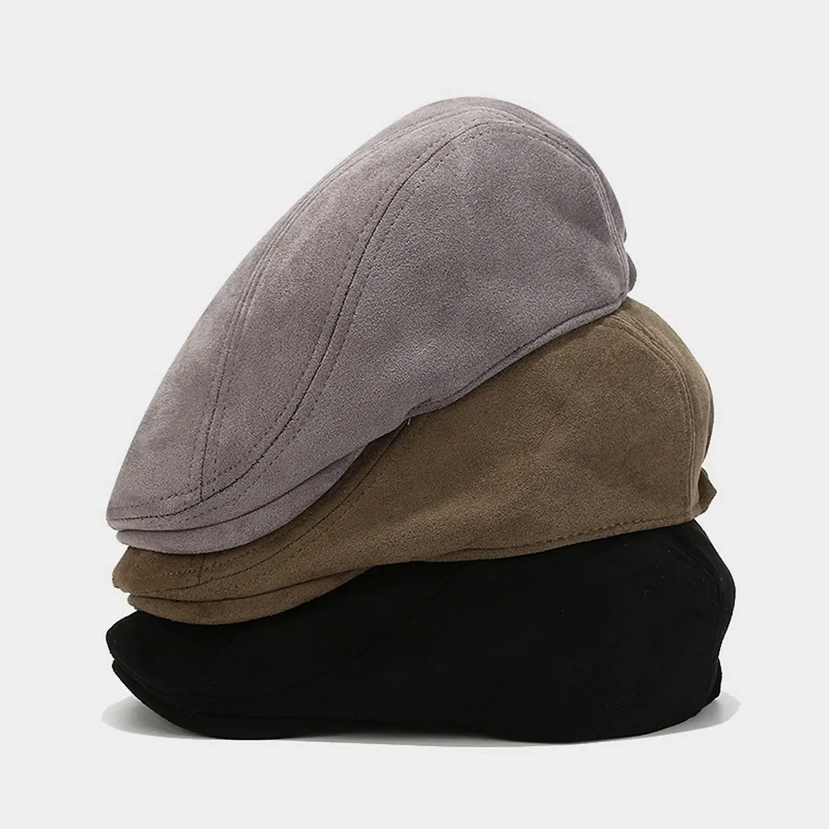 Men's Suede Forward Cap Autumn Warm British - Image 6