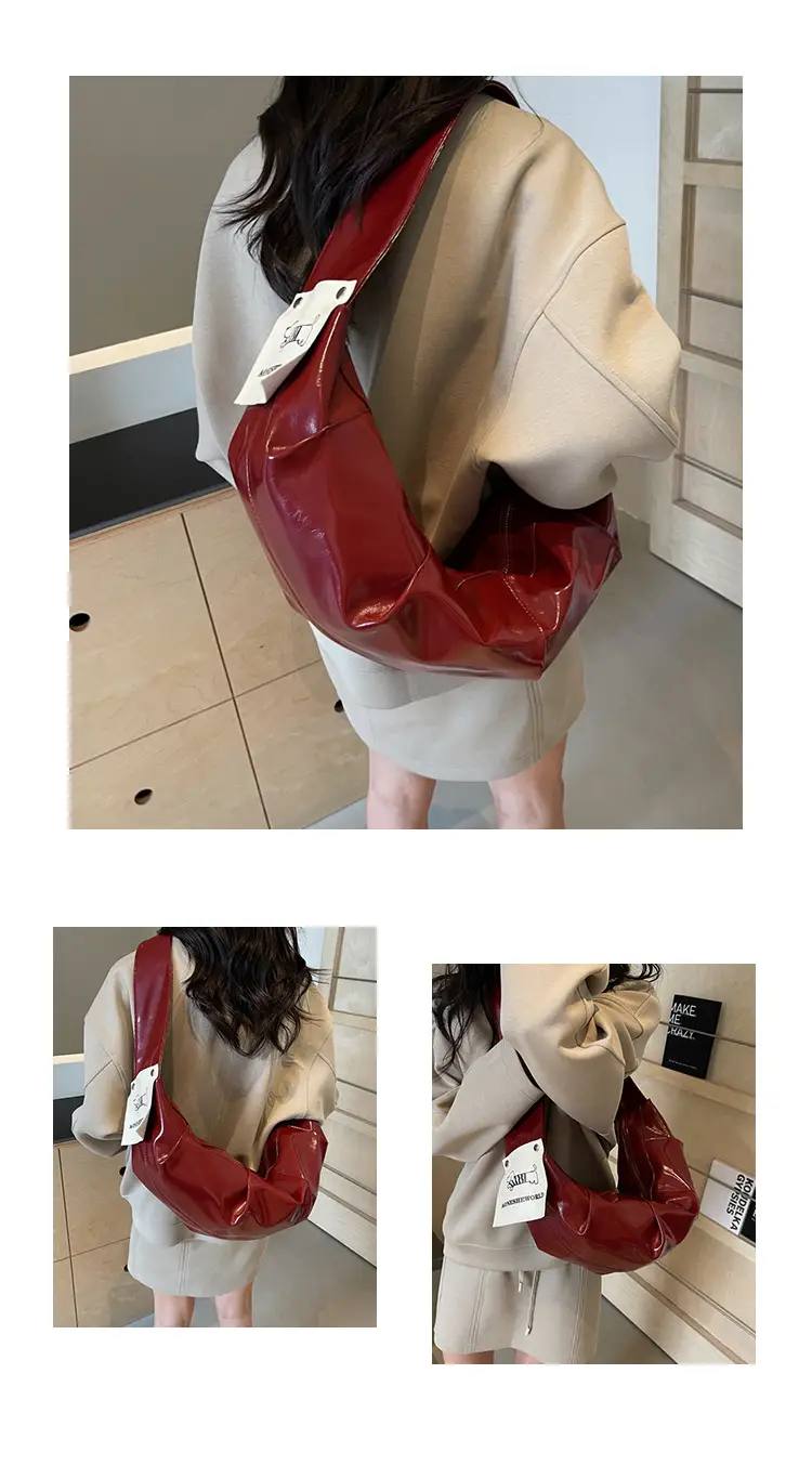 Vintage Crossbody Bag Women's Niche High-end Underarm Bag 2024 New Fashionable Large Capacity Dumpling Bag Shoulder Hornbag — feature 14