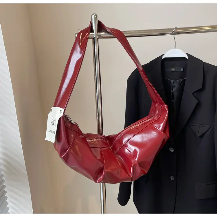 Vintage Crossbody Bag Women's Niche High-end Underarm Bag 2024 New Fashionable Large Capacity Dumpling Bag Shoulder Hornbag — feature 16