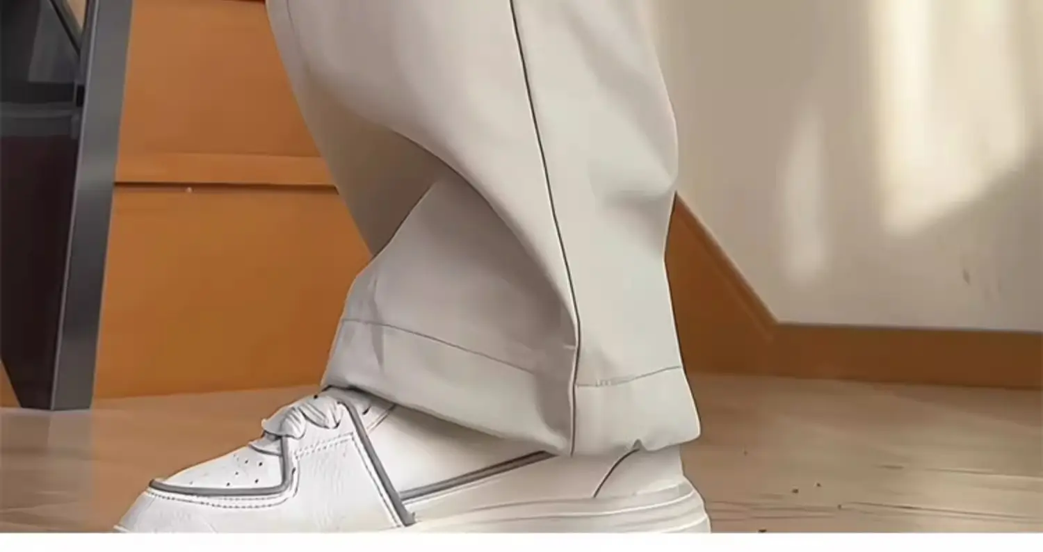 Men's White Windproof Wide-leg Assault Pants — feature 19