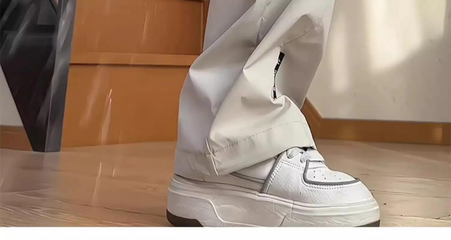 Men's White Windproof Wide-leg Assault Pants — feature 22