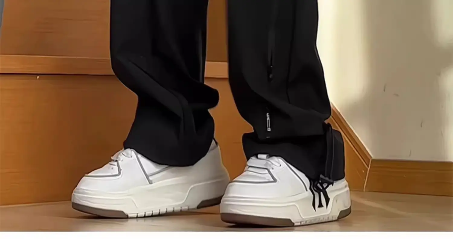 Men's White Windproof Wide-leg Assault Pants — feature 7