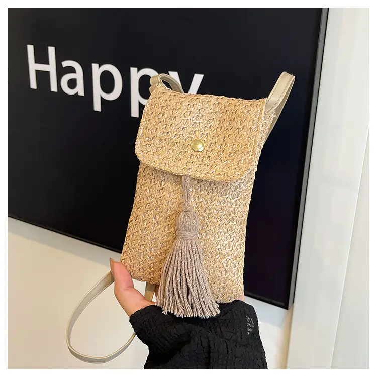 Women's Straw Tassel Shoulder Crossbody Bag 2024 - Image 2