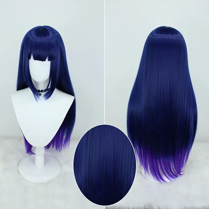 Dark Blue Gradient Hair Wig for Cosplay & Party - Image 3