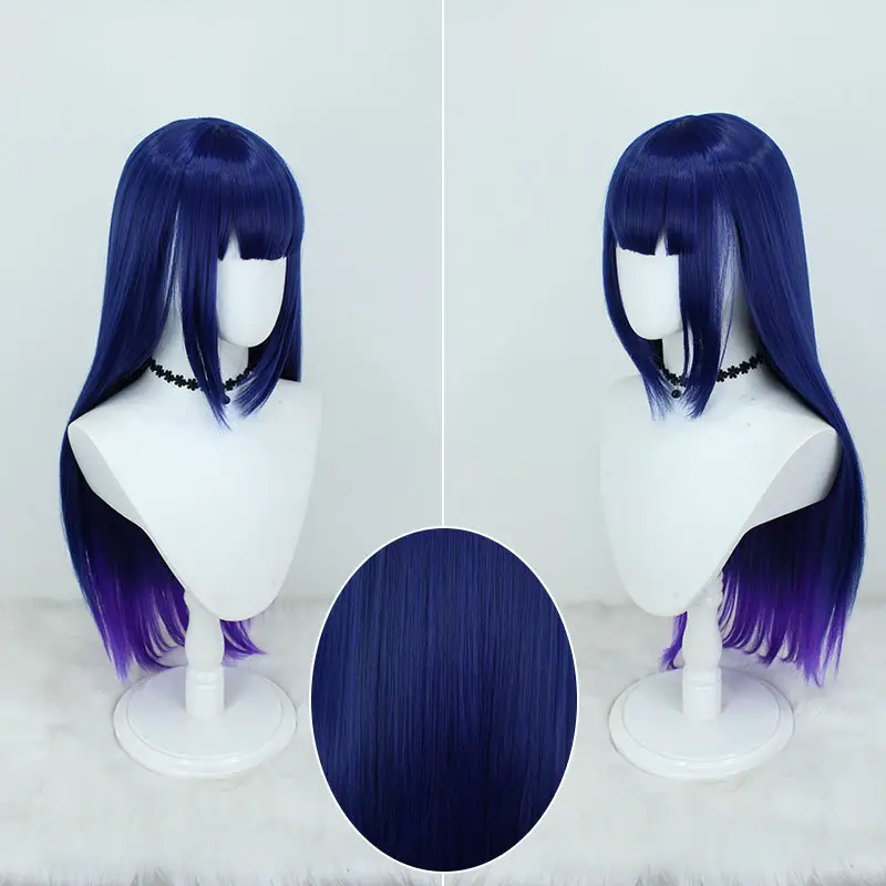 Dark Blue Gradient Hair Wig for Cosplay & Party - Image 4