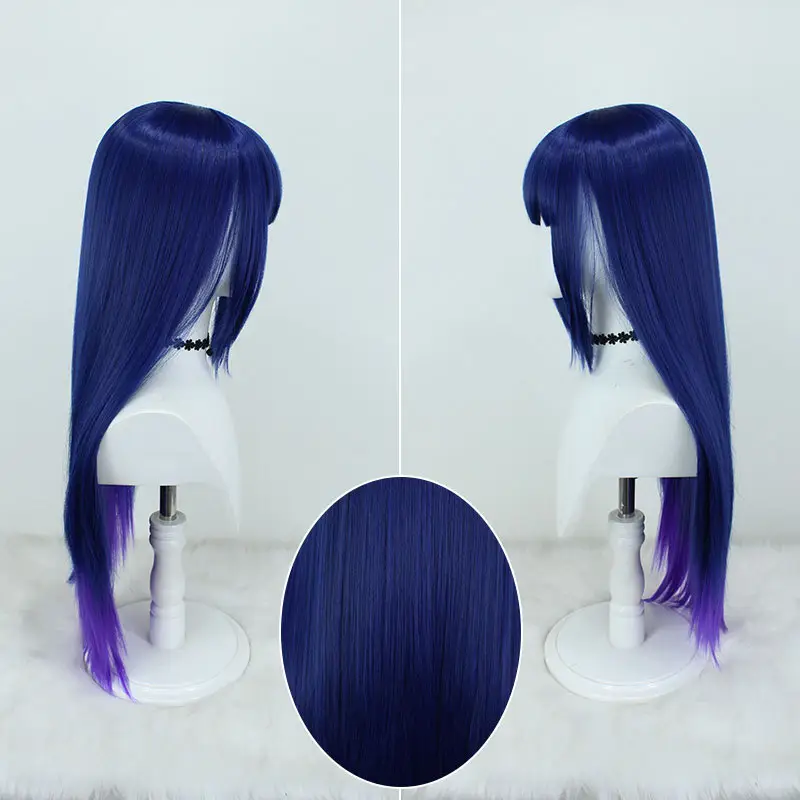 Dark Blue Gradient Hair Wig for Cosplay & Party - Image 5