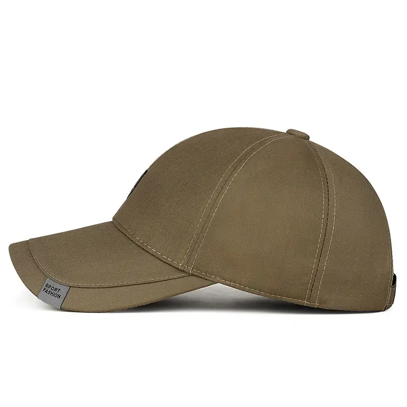 Men's Black Baseball Cap with Logo Adjustable Strap - Image 7