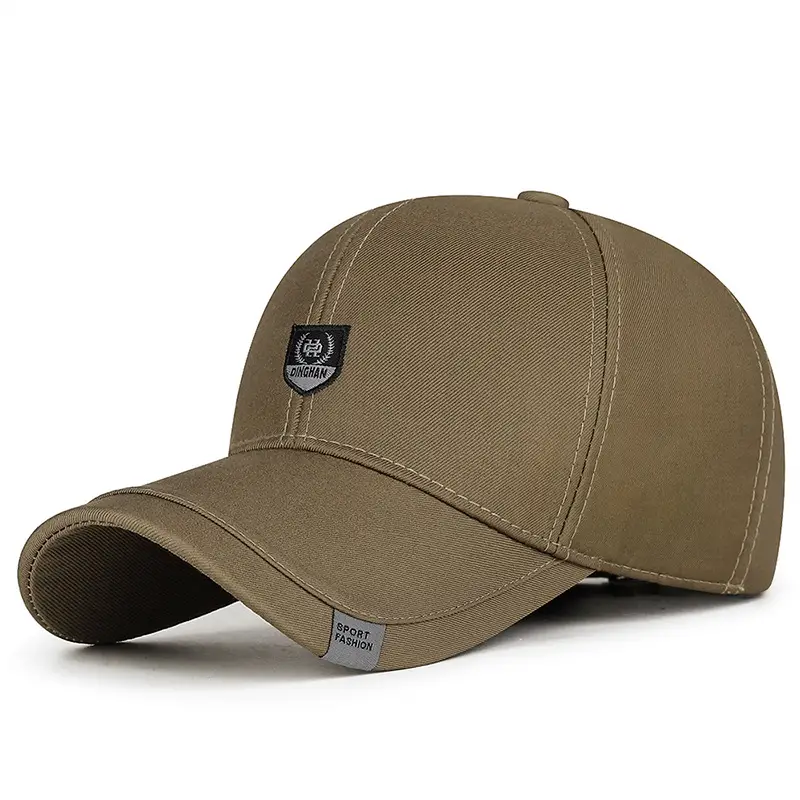Men's Black Baseball Cap with Logo Adjustable Strap - Image 4