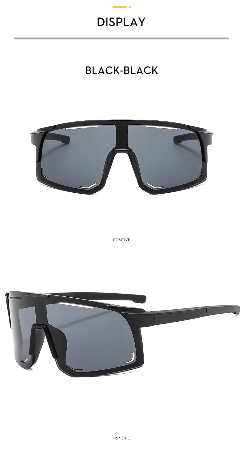 New Fashion Large Frame Outdoor Day and Night Riding Mirror Cool Trendy Sports Sunglasses — feature 13