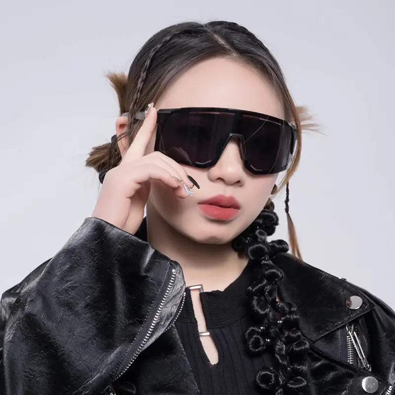New Fashion Large Frame Outdoor Day and Night Riding Mirror Cool Trendy Sports Sunglasses — feature 3