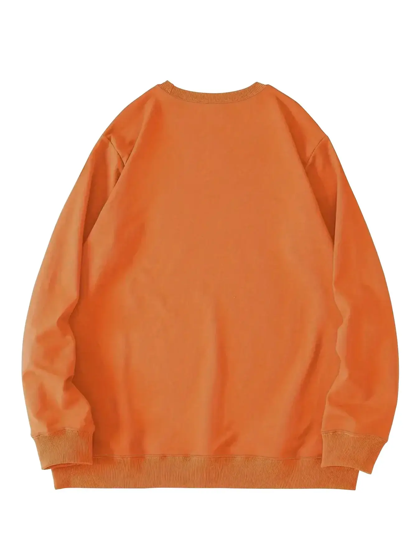 Women's Orange NOPE Slogan Sweatshirt Long Sleeve Round Neck — feature 10