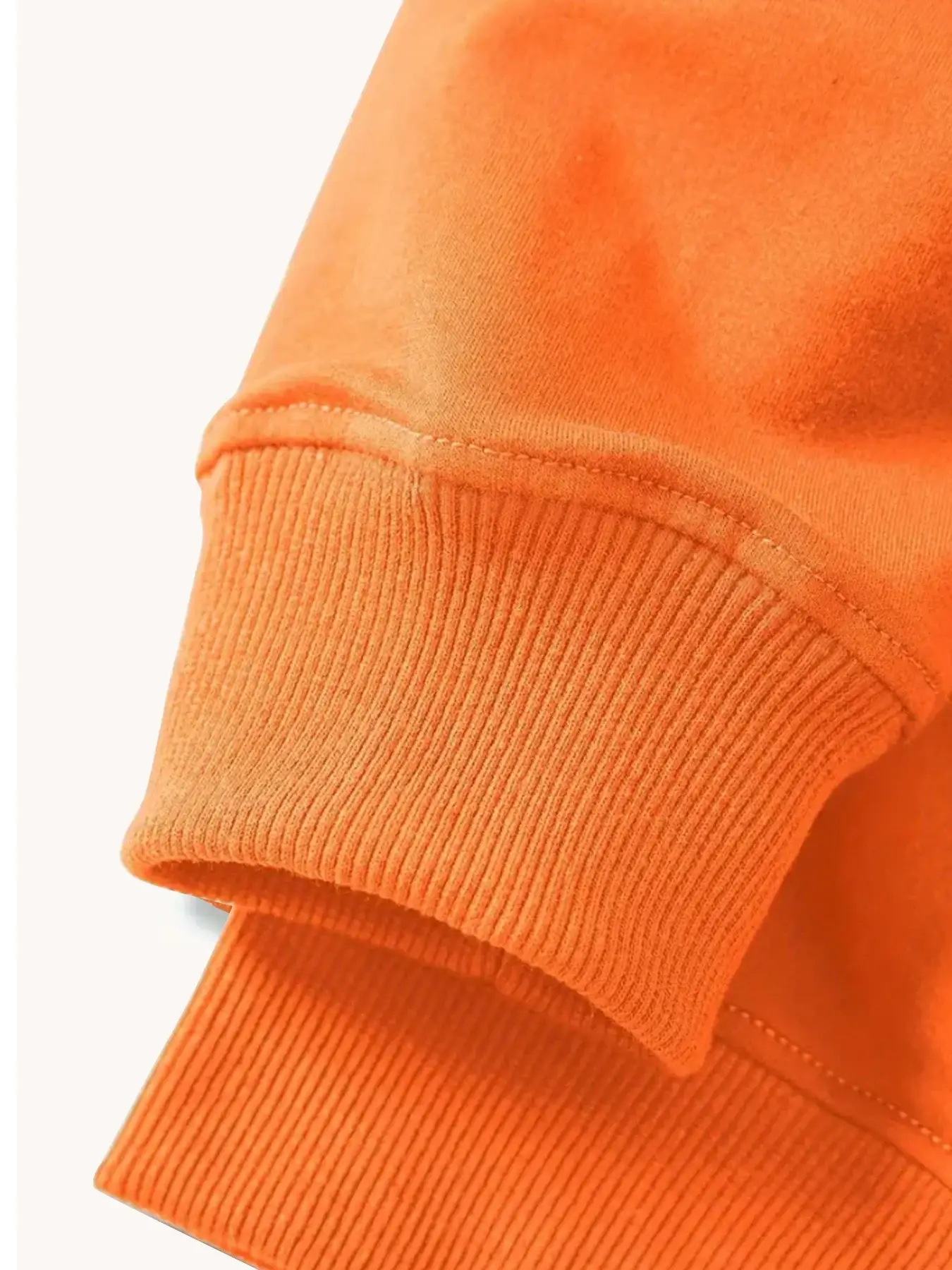 Women's Orange NOPE Slogan Sweatshirt Long Sleeve Round Neck — feature 13