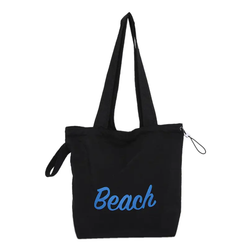 Red Beach Canvas Shoulder Bag Large Capacity - Image 9