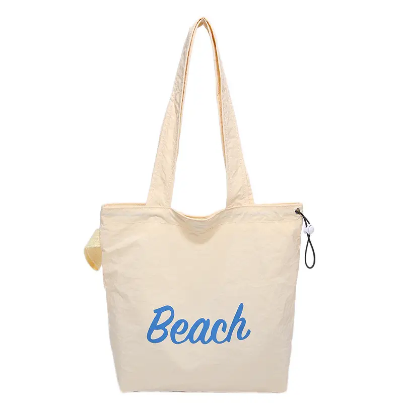 Red Beach Canvas Shoulder Bag Large Capacity - Image 2