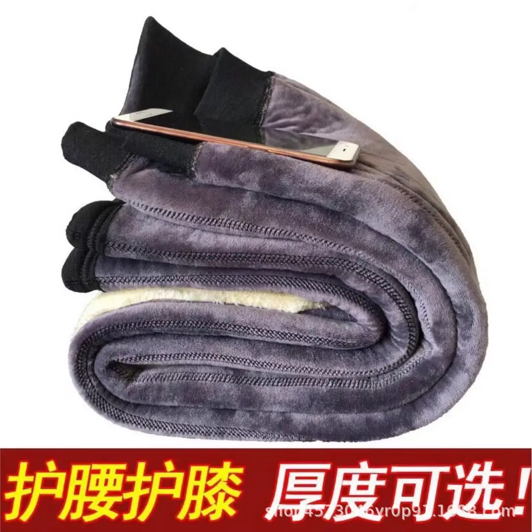 [authentic Guarantee] Velvet Thickened Men's Warm Pants High Waist Deep Crotch All-in-one Cotton Pants Super Elasticity Sweat-absorbent Slimming Inner Wear — feature 17