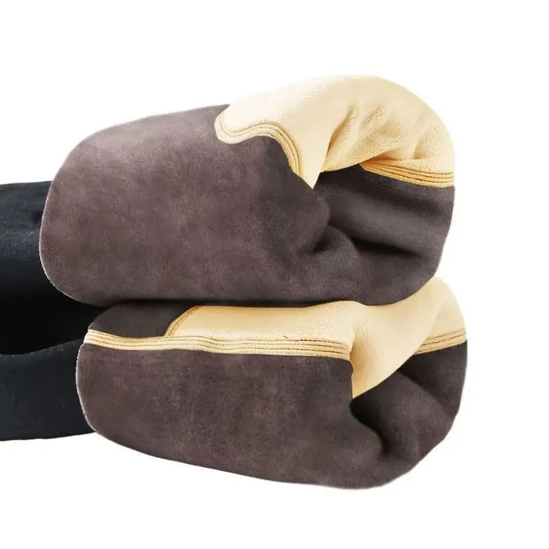 [authentic Guarantee] Velvet Thickened Men's Warm Pants High Waist Deep Crotch All-in-one Cotton Pants Super Elasticity Sweat-absorbent Slimming Inner Wear