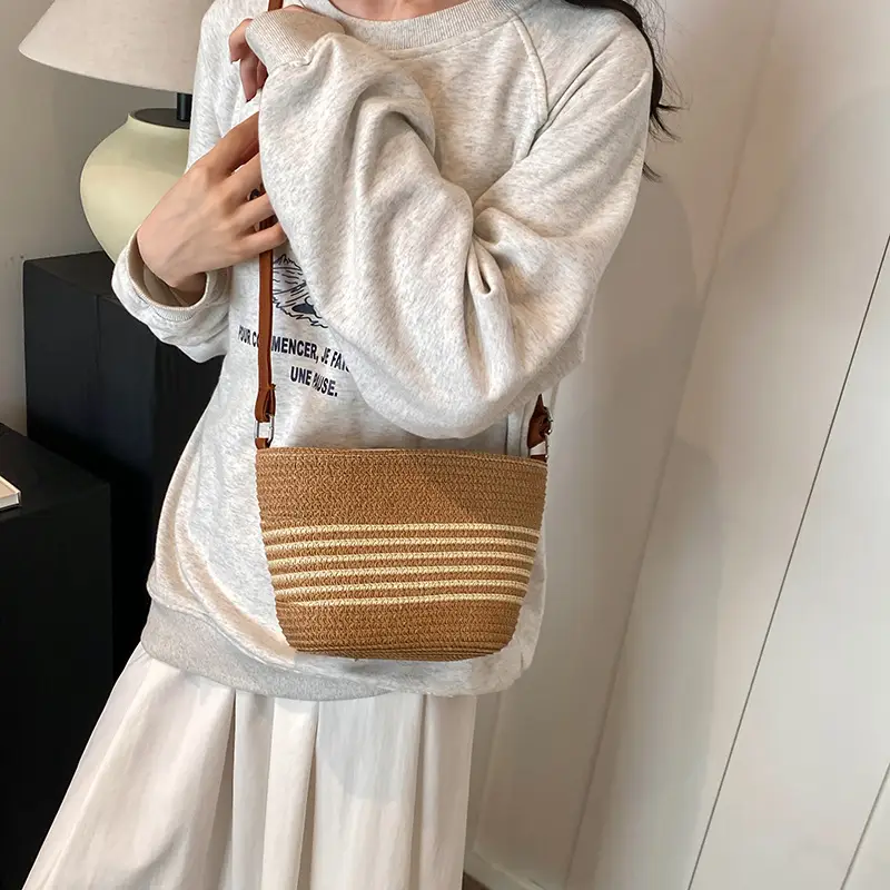 New Woven Straw Crossbody Bag for Women Summer Beach Vacation - Image 6