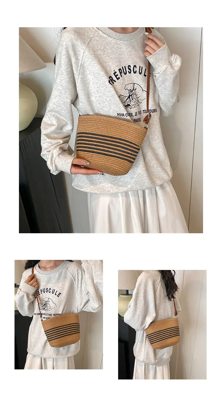 New Woven Straw Crossbody Bag for Women Summer Beach Vacation — feature 21