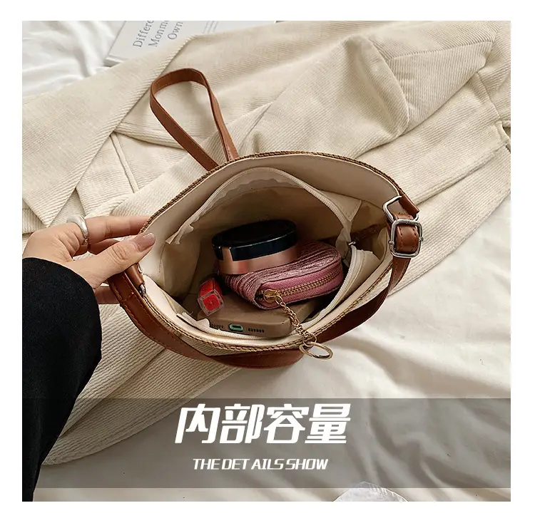 New Woven Straw Crossbody Bag for Women Summer Beach Vacation — feature 5