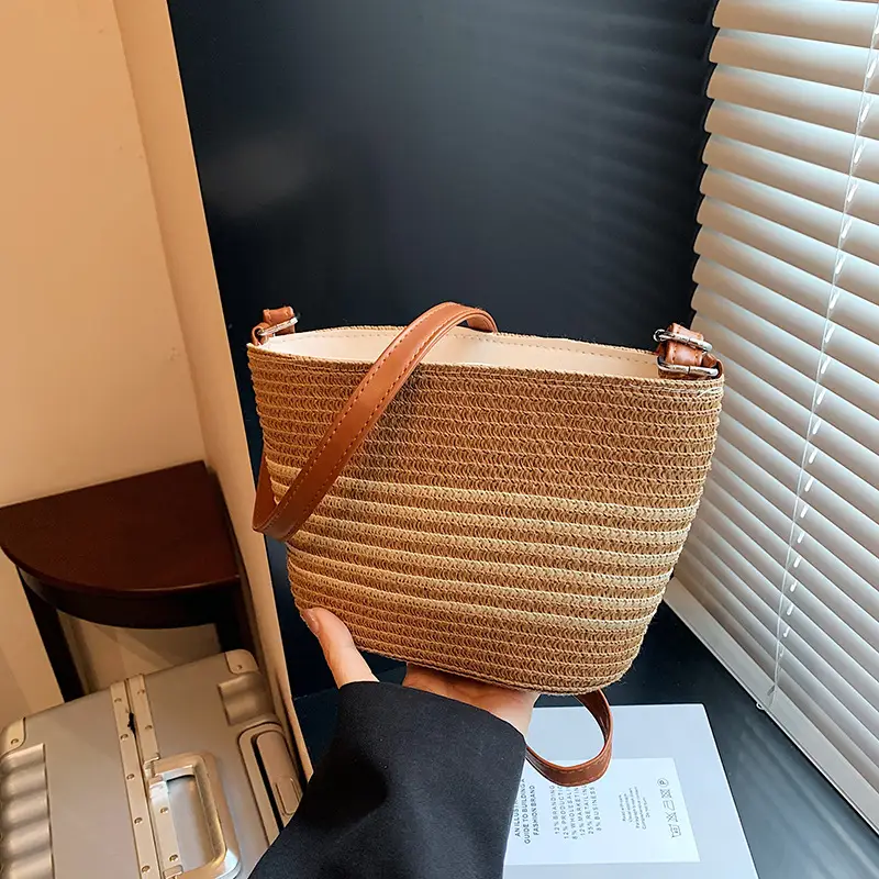 New Woven Straw Crossbody Bag for Women Summer Beach Vacation - Image 2