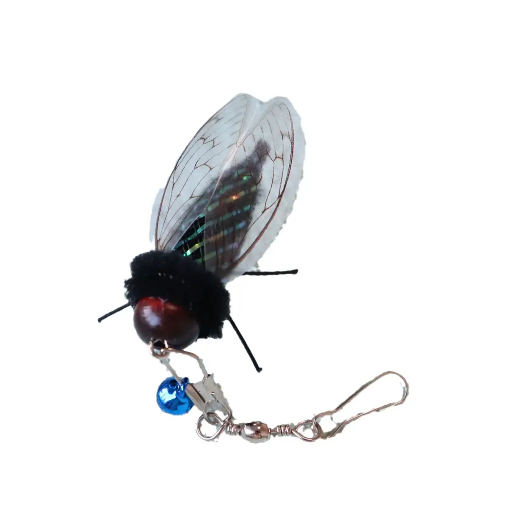 Explosions cross-border simulation insect cat stick replacement head cicar cat toy high color value small flying insect pet toy