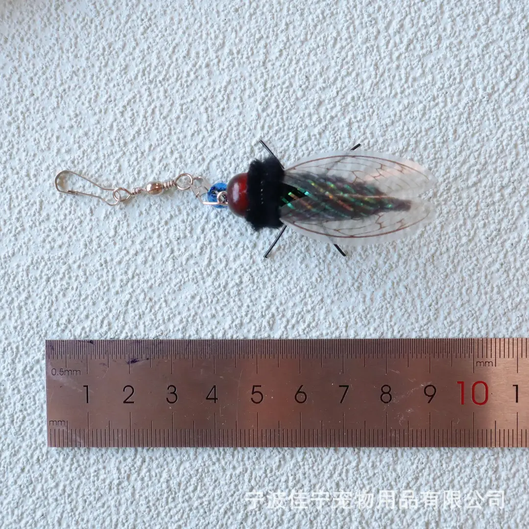 Explosions cross-border simulation insect cat stick replacement head cicar cat toy high color value small flying insect pet toy — feature 3