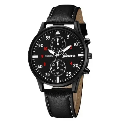 Men's Cross-Brand Leather Watch with 3 Straps Set - Image 5