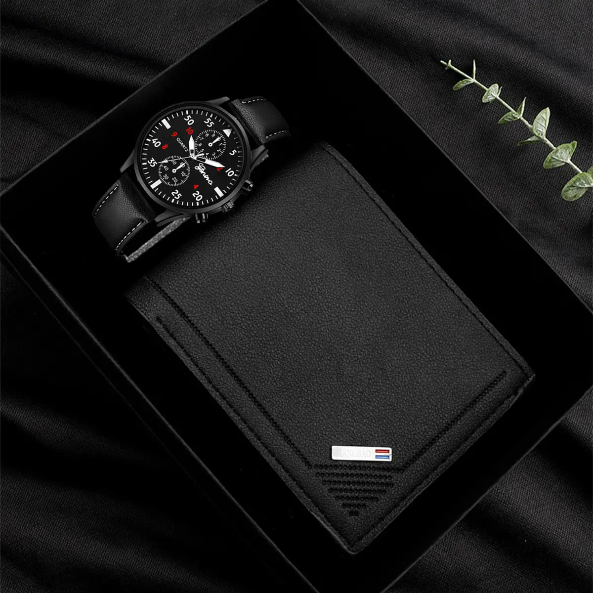 Men's Cross-Brand Leather Watch with 3 Straps Set - Image 10