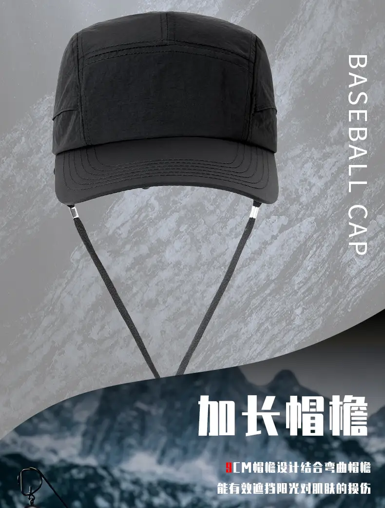 Men's Windproof Baseball Cap Black — feature 13