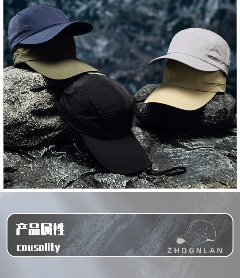 Men's Windproof Baseball Cap Black — feature 20