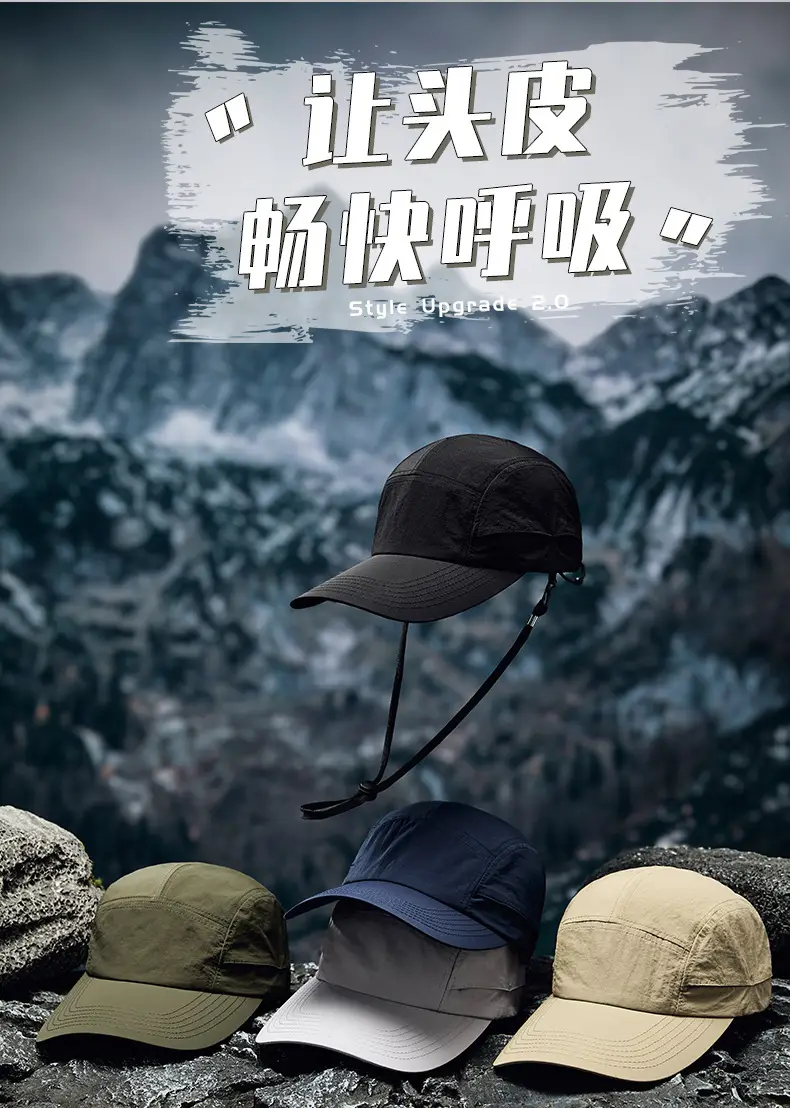 Men's Windproof Baseball Cap Black — feature 7