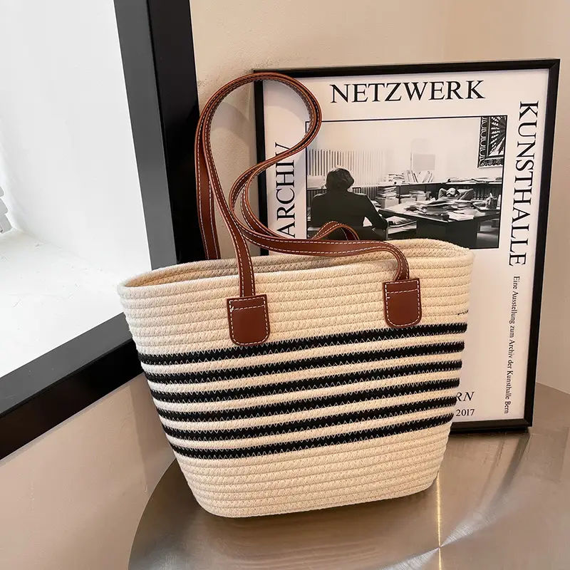 Straw Woven Beach Bag Large Capacity 2024 - Image 3