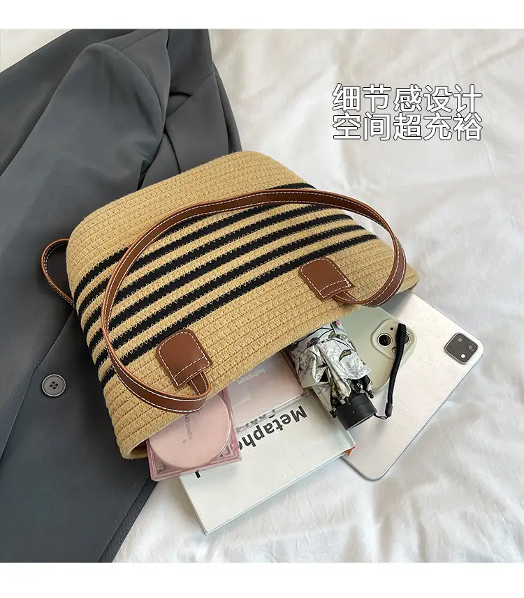 Straw Woven Beach Bag Large Capacity 2024 — feature 6