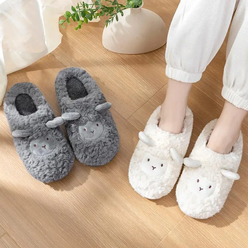 Cute Mao Mao Cotton Slippers Women Winter - Image 14