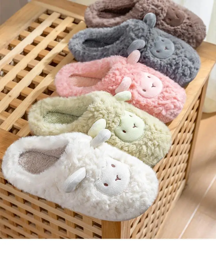 Cute Mao Mao Cotton Slippers Women Winter — feature 17