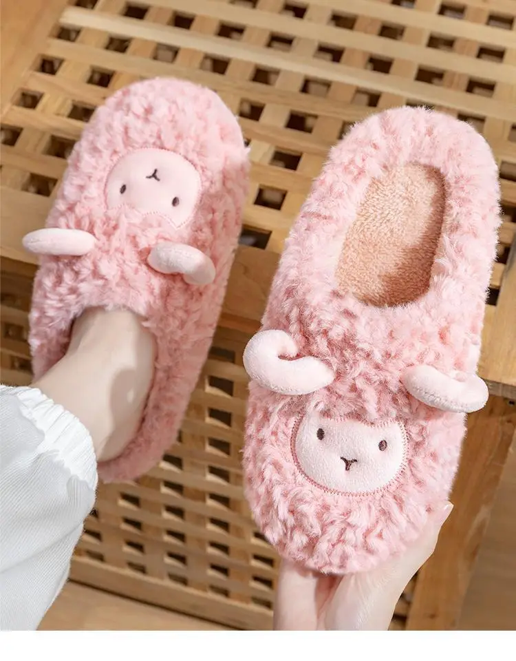 Cute Mao Mao Cotton Slippers Women Winter — feature 8